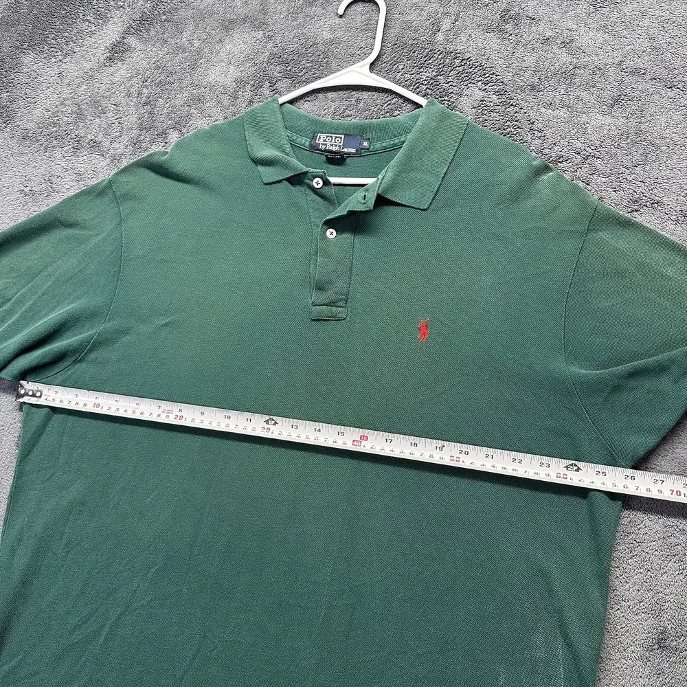 Vintage Polo Ralph Lauren Polo Shirt Mens XL USA Made Green Embroidered Pony